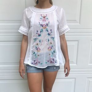 floral embedded top